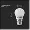 VT-221 21104 - 4.5W LED Golf Ball Bulb, G45, BC/B22, 3000K, 470lm, Non-Dimmable