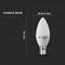 VT-299D 21861 - 5.5W LED Candle Bulb, B15, 3000K, 470lm, Dimmable