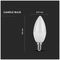 VT-1818 214122 - 3.7W LED Candle Bulb, E14, 6500K, 320lm, Non-Dimmable