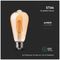 VT-1966 214362 - 6W LED Filament ST64 Bulb, 2200K, 550lm, Amber