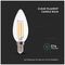 VT-1986 214413 - 4W LED Filament Candle Bulb, E14, 4000K, 400lm