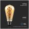 VT-2065 217218 - 4.8W LED Amber Filament Bulb, ST64, E27, 1800K, 300lm