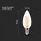 VT-2327 212849 - 6W LED Filament Candle Bulb, E14, 4000K, 800lm