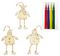 AC111794 - 20cm Colour Your Own Christmas Hanging Decorations with Dangly Legs - Various Designs