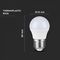 21174 - 4.5W LED Frosted G45 Golf Ball Bulb, E27, 3000K, 470lm