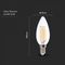 212848 - 6W LED Filament Candle Bulb, E14, 3000K, 800lm, Non-Dimmable