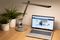 PELL0503 - 12W LED Desk Lamp, 3-in-1 CCT, 560lm, Dimmable, Silver