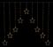 LV201145WW - Warm White Pin Wire 303 LED 1.2m V Curtain, Star Pattern