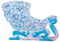 LV243928 - Lit Iridescent Twist Dream Sleigh and 2 Reindeer