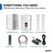GHSI-W400BT-WHT - Active and Passive Pair of 4" Waterproof Mountable Outdoor Bluetooth Speakers