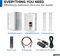 GHSI-W650BT-WHT - Active and Passive Pair of 6.5" Waterproof Mountable Outdoor Bluetooth Speakers