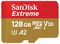 SDSQXAA-128G-GN6MA - Extreme MicroSDXC UHS-I U3 V30 Memory Card, 128GB 160MB/s 90MB/s