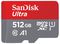 SDSQUAC-512G-GN6MA - 512GB Ultra MicroSDXC Memory Card, Class 10 A1 UHS-I U1 150MB/s Read