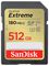 SDSDXVV-512G-GNCIN - 512GB Extreme SDXC UHS-I U3 Video Class 30, up to 180MB/s
