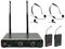 SU20-B-RG - Dual UHF Beltpack/Lavalier Microphones Wireless Kit, Red/Green
