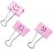 1349 - 19mm Pink Emoji Foldback Clips - Pack of 20