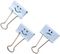 1350 - 19mm Blue Emoji Foldback Clips - Pack of 20