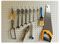 WALPB36 - Peg Board with 12 Hooks, White 56x36cm