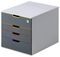 760627 - VARICOLOR Four Drawer Lockable Desktop Box