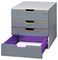 760627 - VARICOLOR Four Drawer Lockable Desktop Box