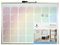 WALAWBRC - Magnetic Calendar Whiteboard, Rainbow