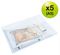 1588 - A5 Transparent Popper Wallets, Clear 5 Pack