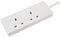 PELB1510 - 2 Gang Mains Extension Lead, 3m, White