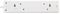 PELB1517 - 4 Gang Mains Extension Lead, 2m, White