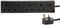 PELB1809 - 4 Gang Mains Extension Lead, 500mm, Black