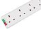 PELB1685 - 4 Gang Surge Protected Extension Lead, 2m, White