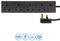 PELB1744 - 4 Gang Mains Extension Lead, 500mm, Black