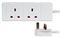 PEL00899 - 2 Gang Mains Extension Lead, 1m, White