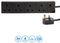 PELB1810 - 4 Gang Mains Extension Lead, 3m, Black