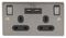PELB1898 - 2 Gang Socket with USB, Stainless Steel