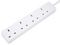 PELB1905 - 4 Gang Mains Extension Lead, 5m, White