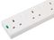 PELB1920 - 4 Gang Switched Surge Protected Extension Lead, 3m, White
