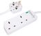 PELB1951 - 2 Gang Surge Protected Mains Extension Lead, 10m, White