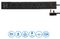 PEL00125 - 6 Gang Mains Extension Lead with USB, 2m, Black