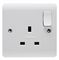 GB6:CR1304/D - Instinct 1 Gang, DP Switched Wall Socket, Dual Earth, 13A