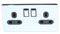 PELB1131 - Screwless Switched Mains Socket, 2 Gang, Double Pole, 13A, Polished Chrome