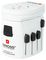 1.302539 - PRO World & USB Travel Adaptor, 1x USB A, 250V, 7A