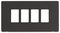 SCP20404BK - Definity Frontplate, 4 Gang, Black