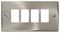 VPSC20404 - Deco Frontplate, 4 Gang, Satin Chrome