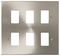 VPSC20506 - Deco Frontplate, 6 Gang, Satin Chrome