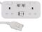 ICON.W/DD - ICON Desktop Unit, 2 Gang, 2x Cat6, 1x USB A, 1x USB C, White