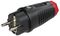 0522SR - Taurus2 Solid Rubber Plug, 2P+E, 250V AC, 20A, IP54, Black/Red