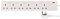 PELB2420 - 6 Gang Switched Mains Extension Lead, 3m, White