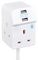 B3U210-MP - Mains Extension Lead with USB, 3 Gang, 2x USB A, 2m, White