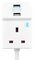 B3U210-MP - Mains Extension Lead with USB, 3 Gang, 2x USB A, 2m, White