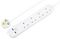 BFNU110N-MP - Mains Extension Lead with USB, 4 Gang, 2x USB A, 1m, White